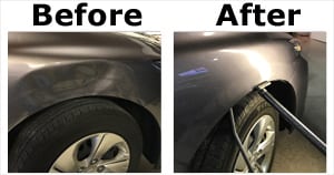 Before and After Dent Removal